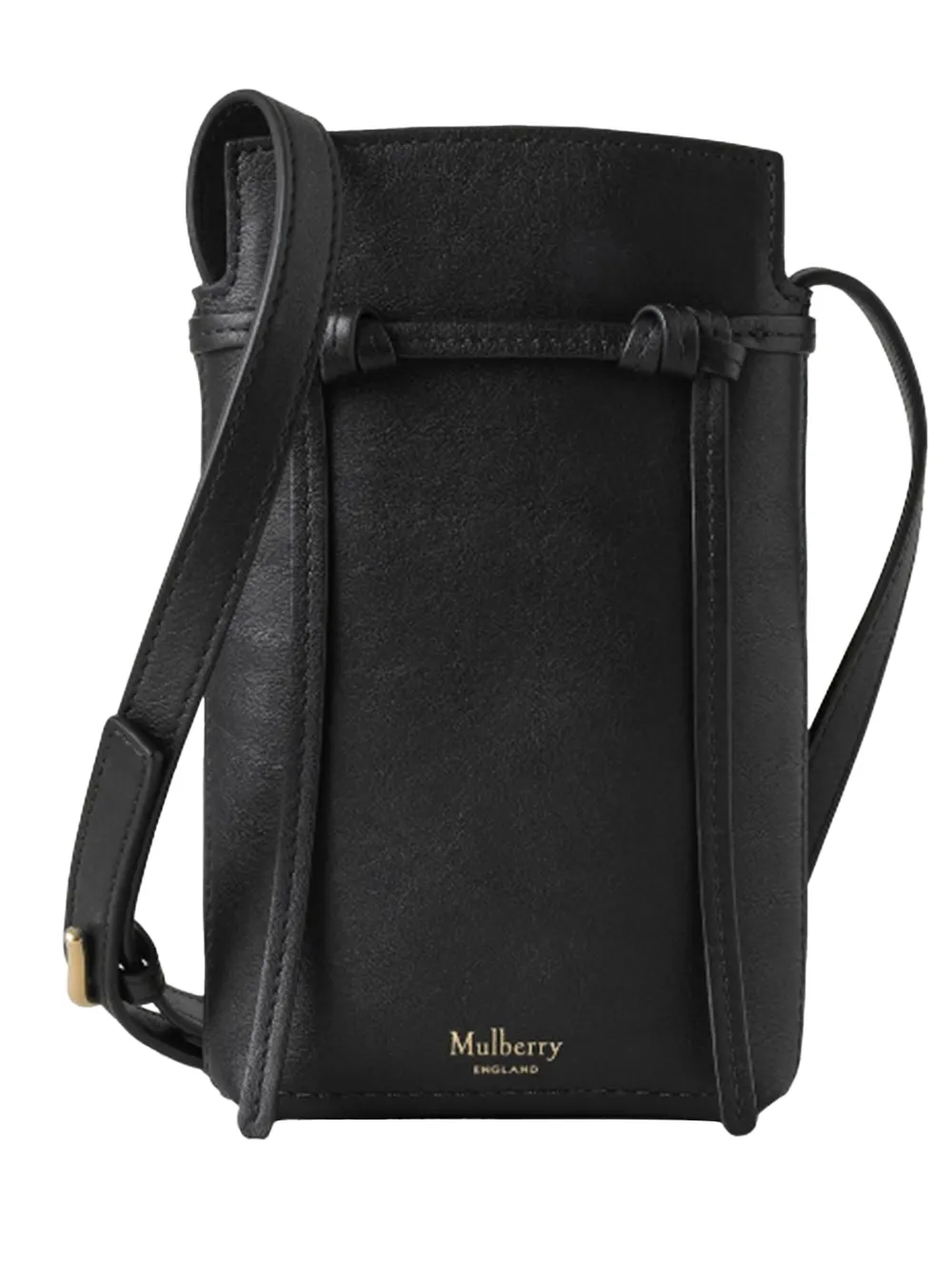 Clovelly Phone Pouch Black Refined Flat Calf