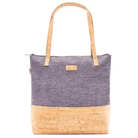 Cork with gray fabric women's Tote bag BAG-2057-D