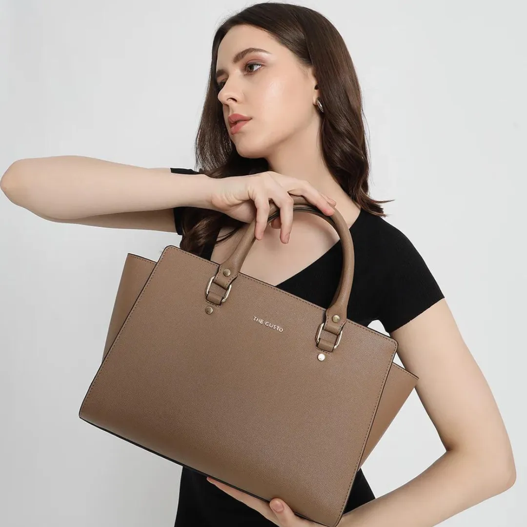 Elora Satchel Sling - Beige   Wallet Combo