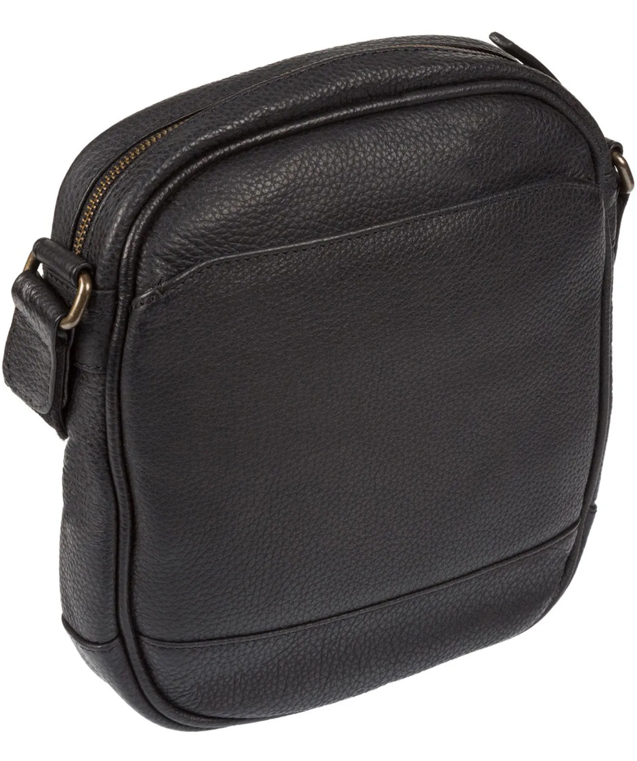 'Flighty' Black Leather Cross Body Bag