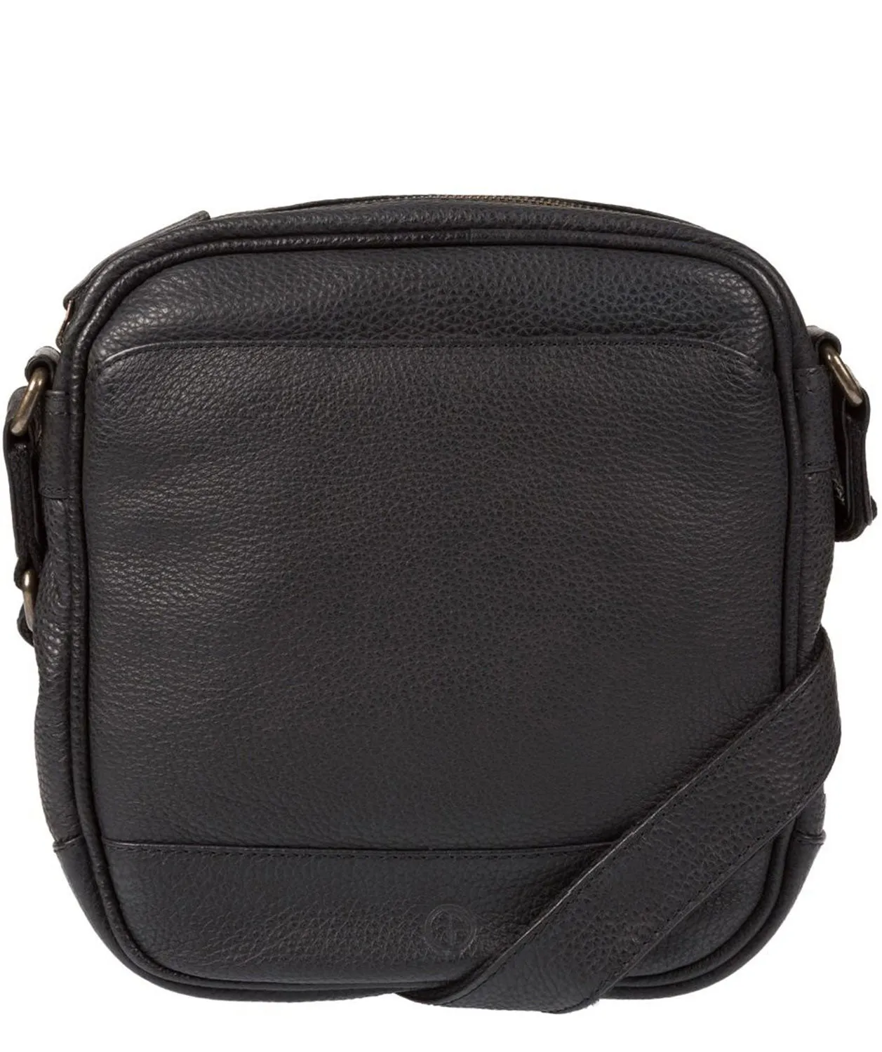 'Flighty' Black Leather Cross Body Bag