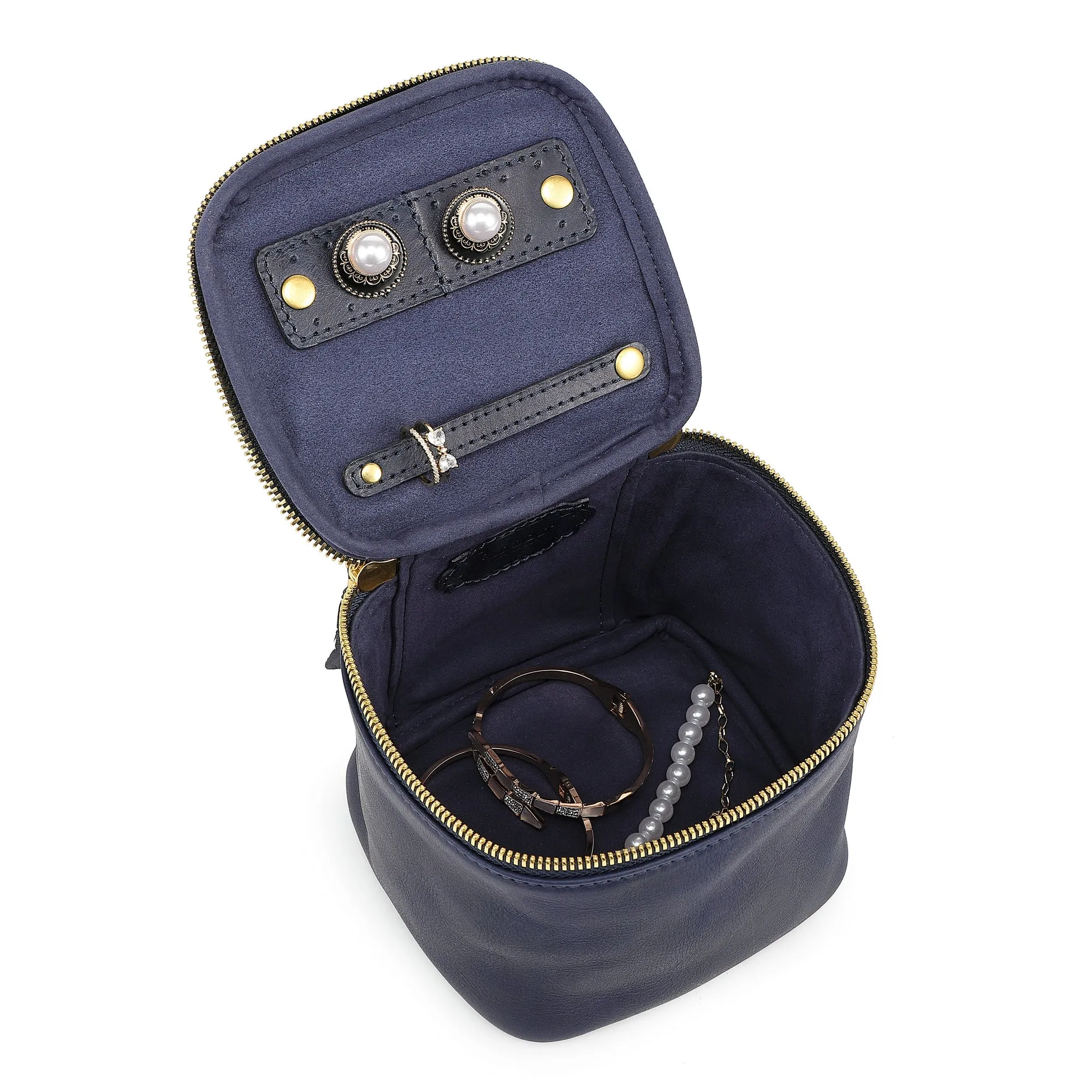 Genuine Leather Celosia Cube Jewelry Case