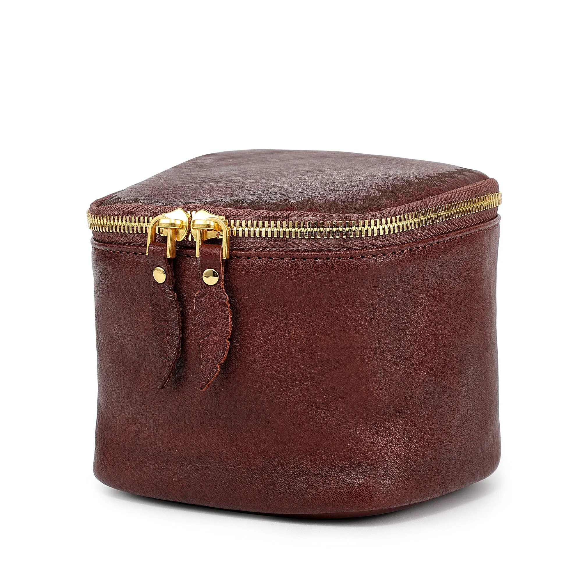 Genuine Leather Celosia Cube Jewelry Case