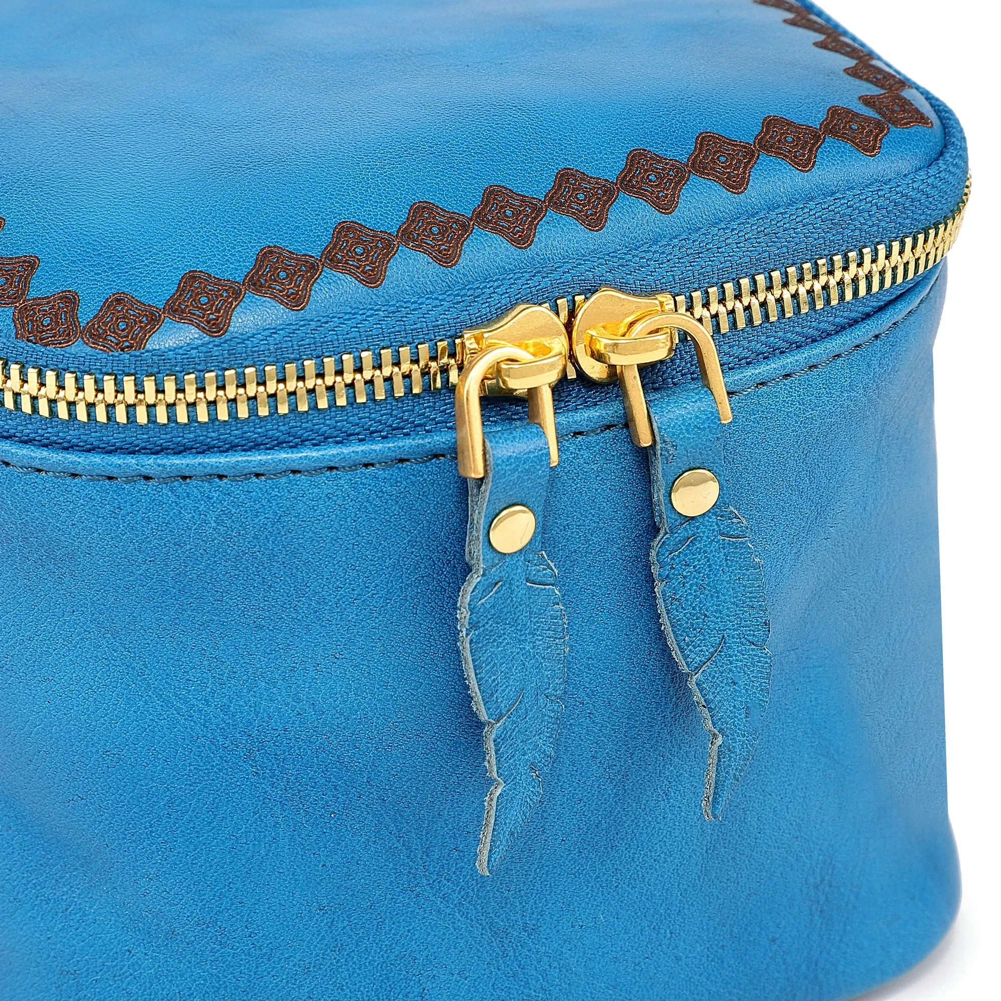 Genuine Leather Celosia Cube Jewelry Case