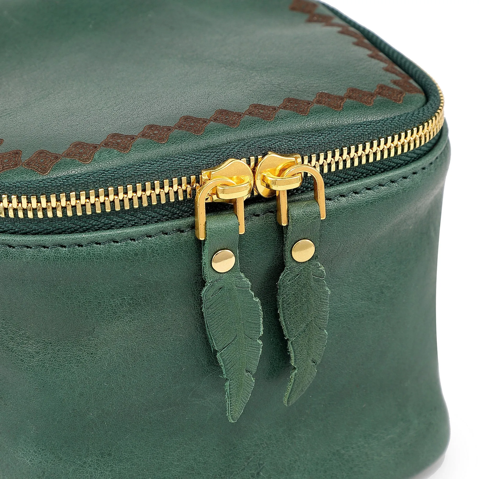 Genuine Leather Celosia Cube Jewelry Case