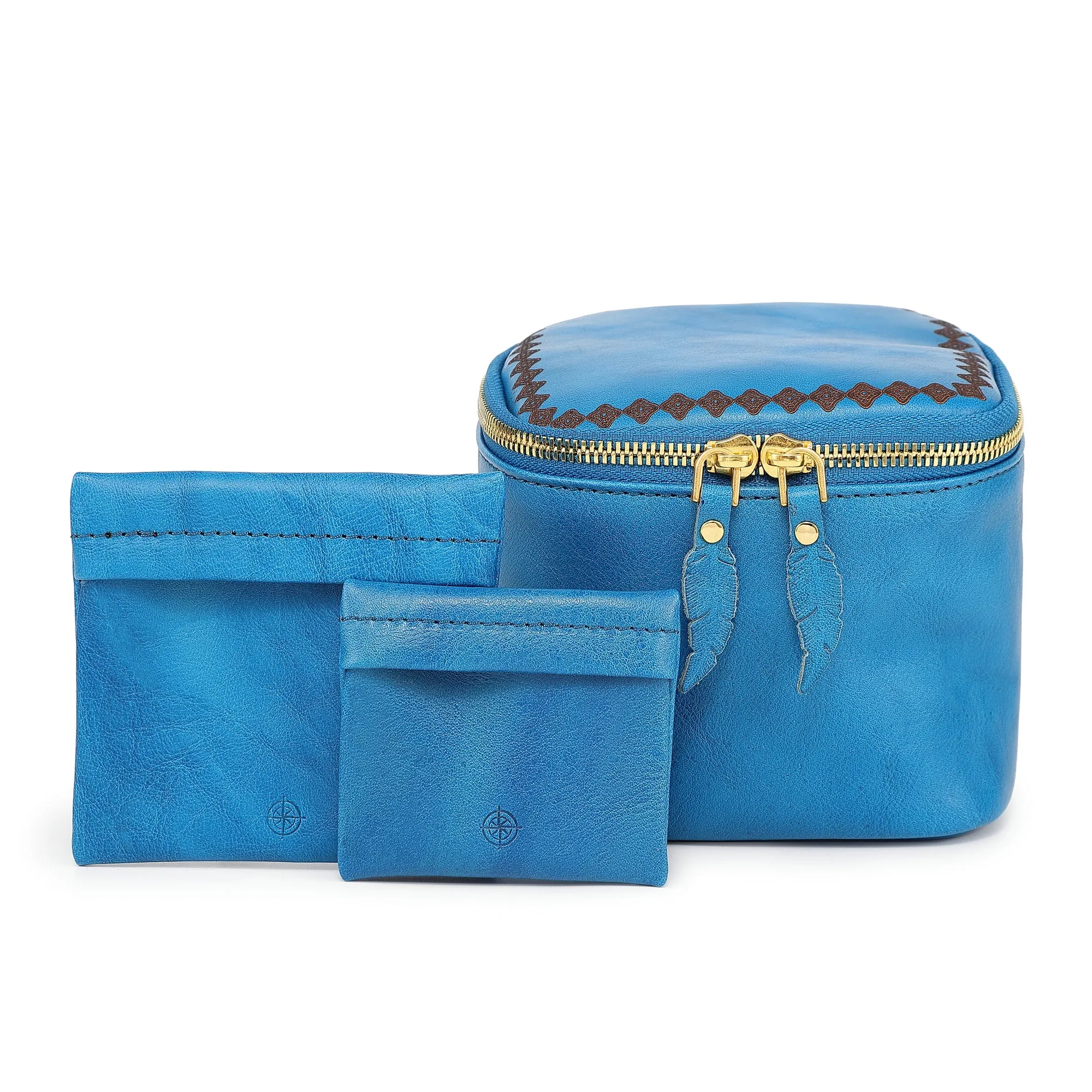 Genuine Leather Celosia Cube Jewelry Case