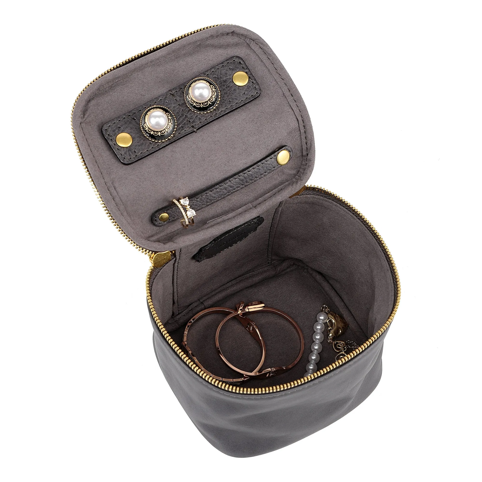 Genuine Leather Celosia Cube Jewelry Case