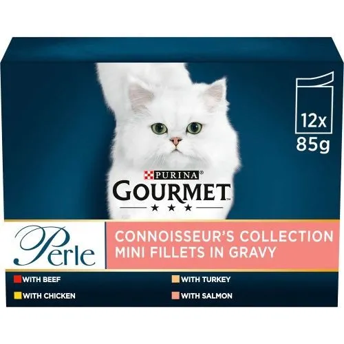 Gourmet Perle Connoisseurs Cat Food Pouches 12x85g