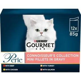 Gourmet Perle Connoisseurs Cat Food Pouches 12x85g