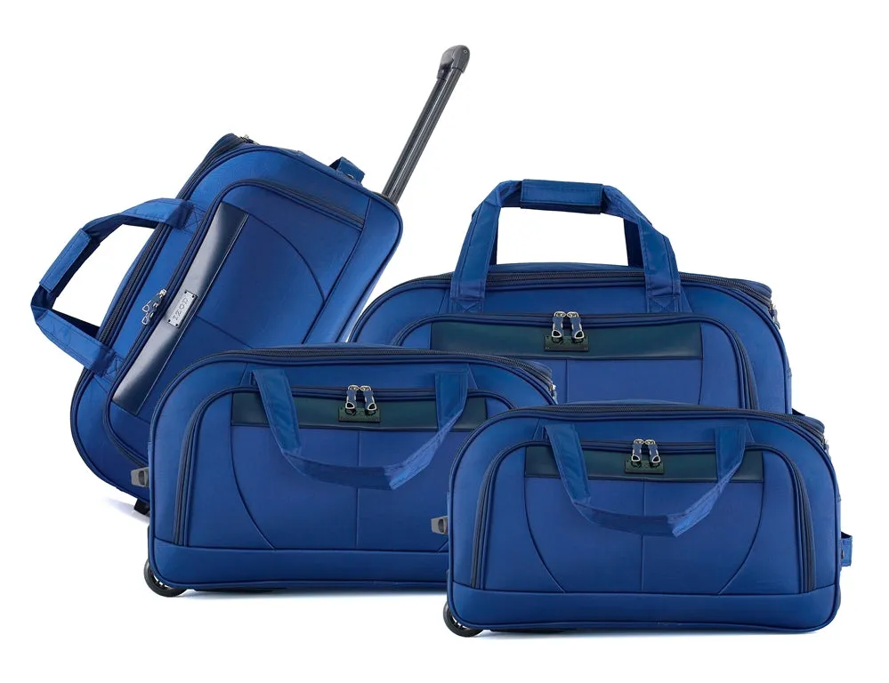 IZOD Carol Soft shell Lightweight Duffel Rolling Bag 4 Piece Set