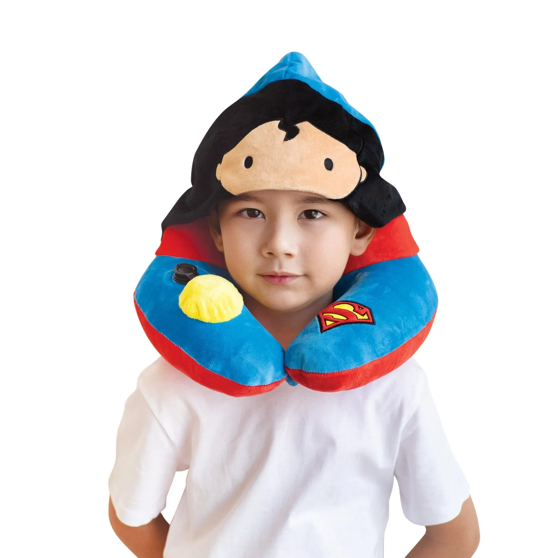 JUSTICE LEAGUE SUPERMAN NECK PILLOW WITH HOOD