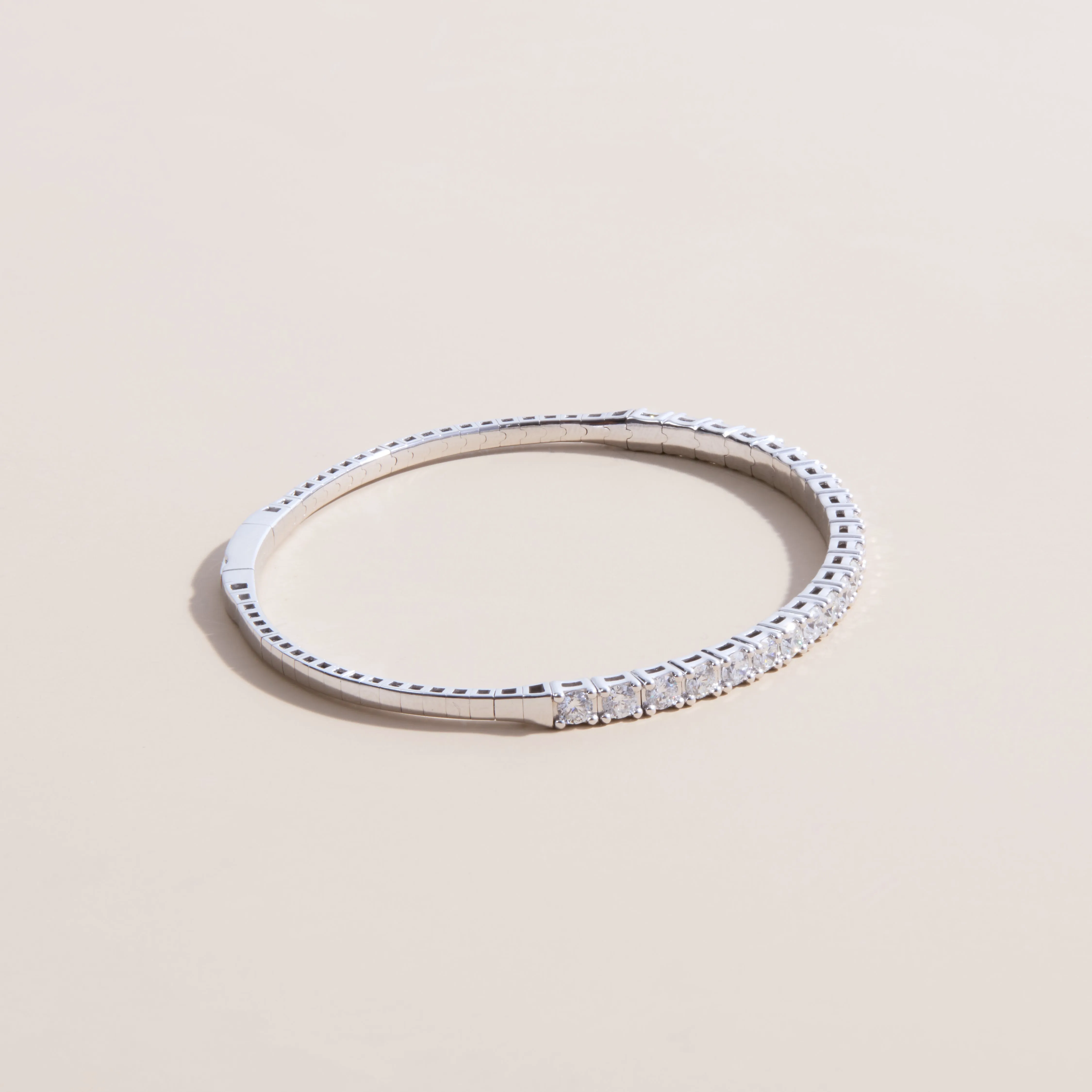 Lab Grown Diamond Half Eternity Bangle, Deyjah