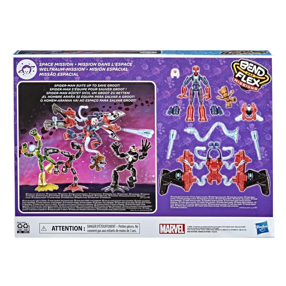 Marvel Spider-Man Bend and Flex Missions 6-Inch-Scale Spider-Man Space Mission Bendable Action Figure for Kids Ages 4 and Up