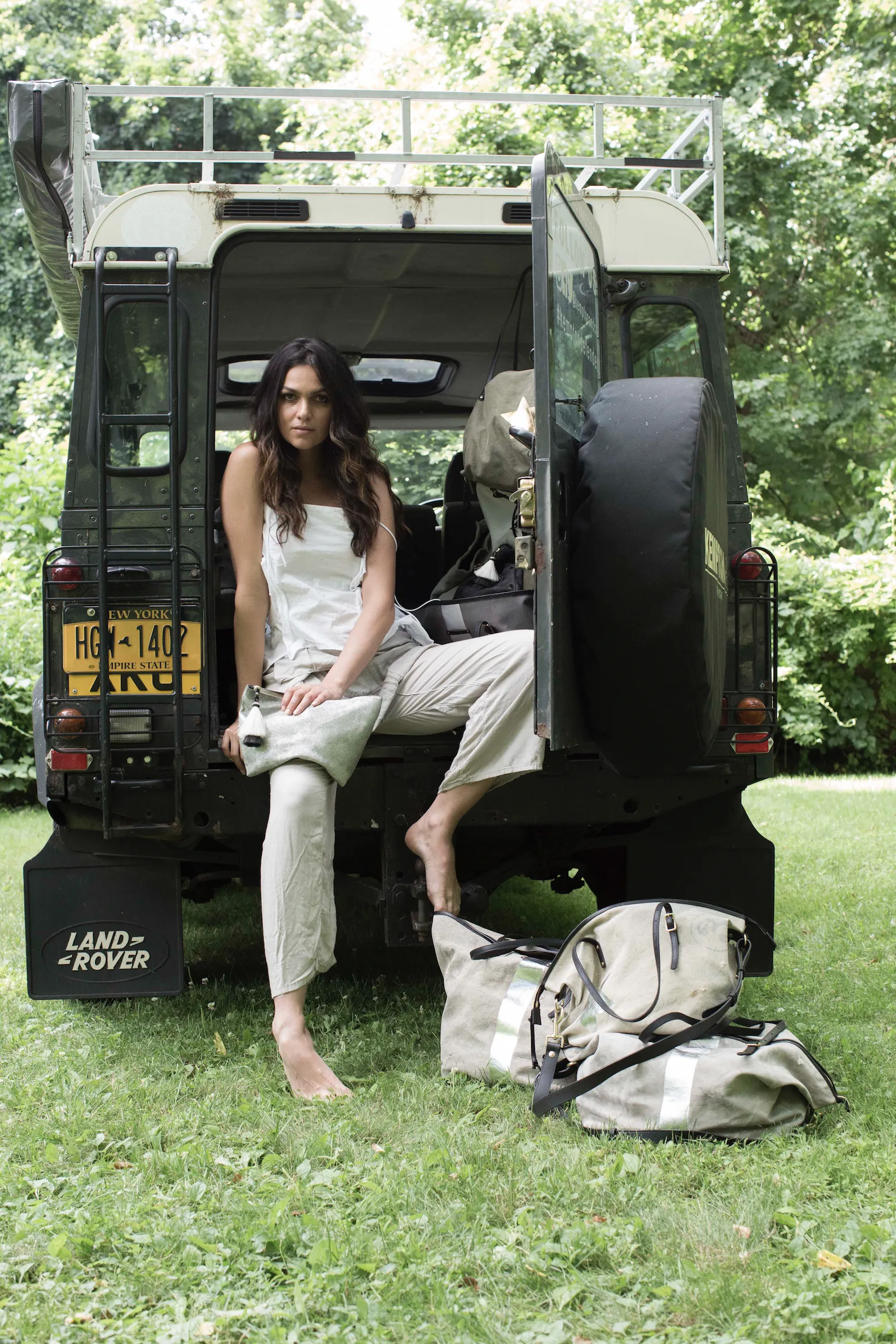 Postal Silver Stripe Urban Beach Tote