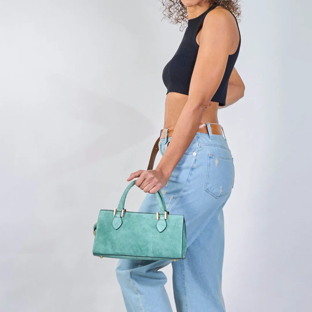 Suede top-handle handbags wholesale