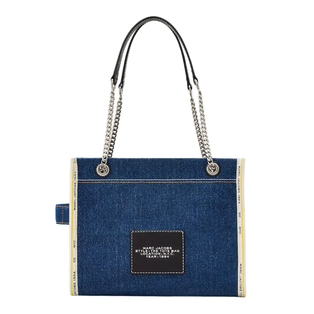 THE DENIM CHAIN MEDIUM TOTE BAG