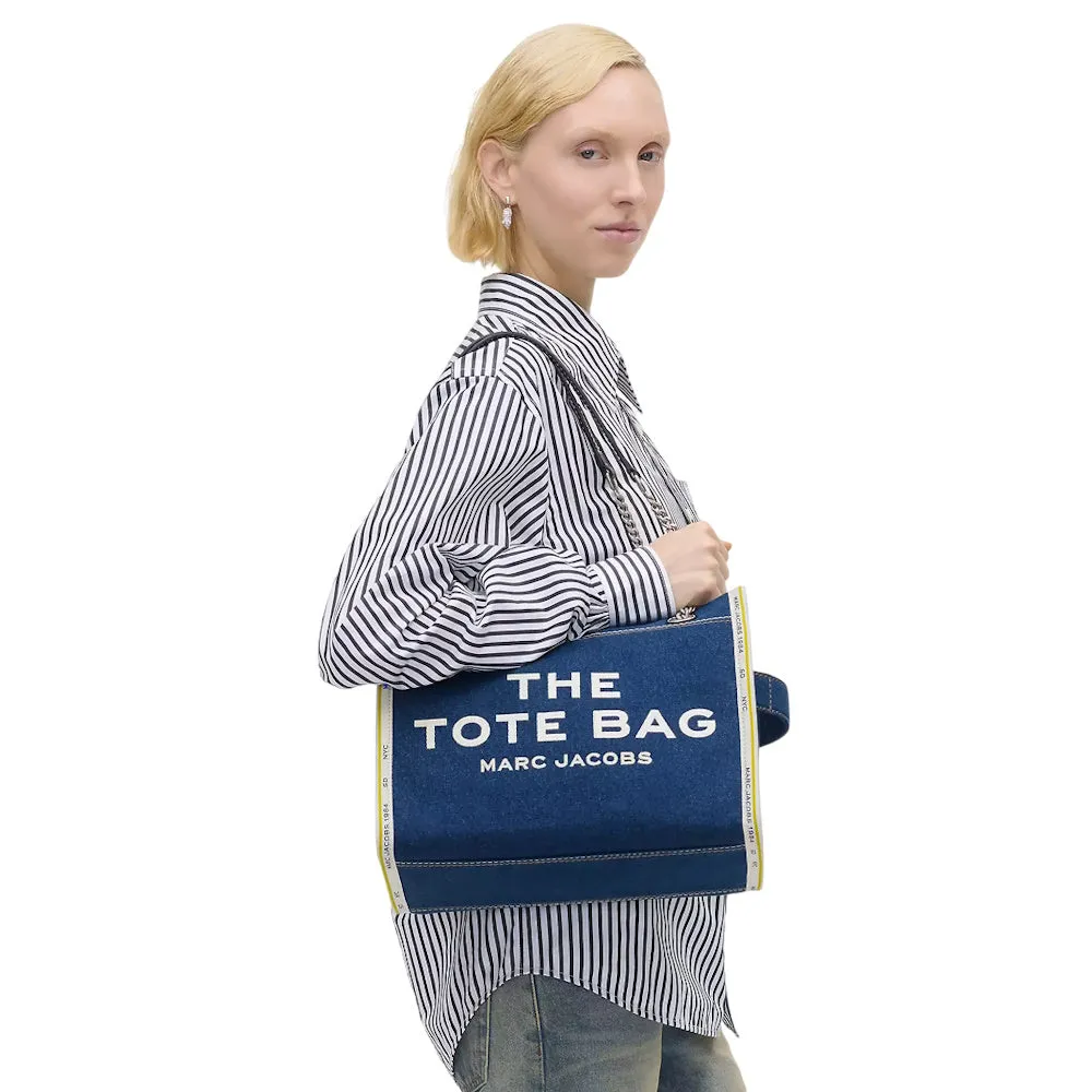 THE DENIM CHAIN MEDIUM TOTE BAG