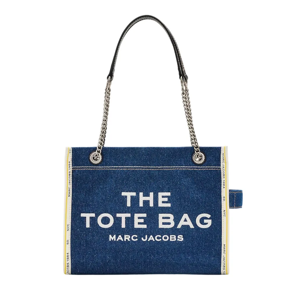 THE DENIM CHAIN MEDIUM TOTE BAG