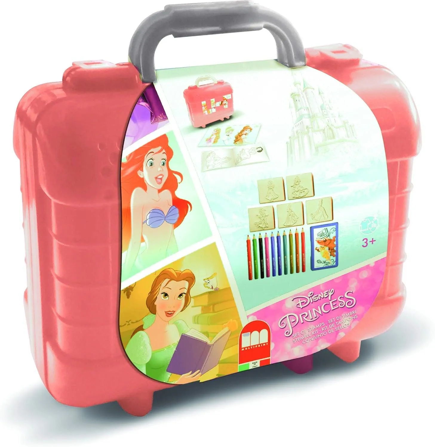 Travel Disney Princess Case with Stamps and Crayons – Fun and Portable Creativity Set