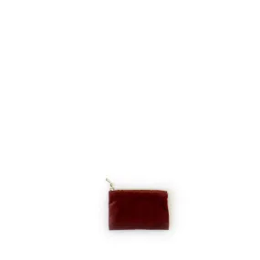 velvet purse, rust