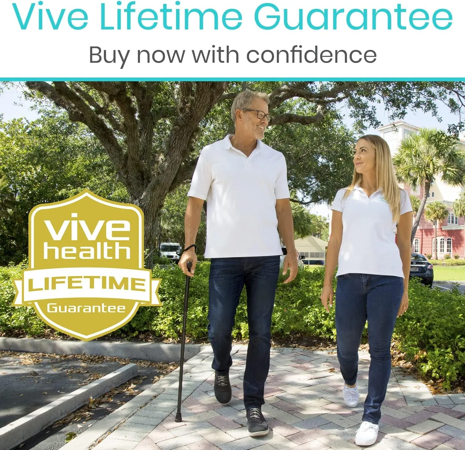 Vive Foldable Walking Cane for Men, Women - Collapsible, Lightweight, Adjustable, Portable Hand Walking Stick - Balancing Mobility Aid - Sleek, Comfortable T Handles (Black)