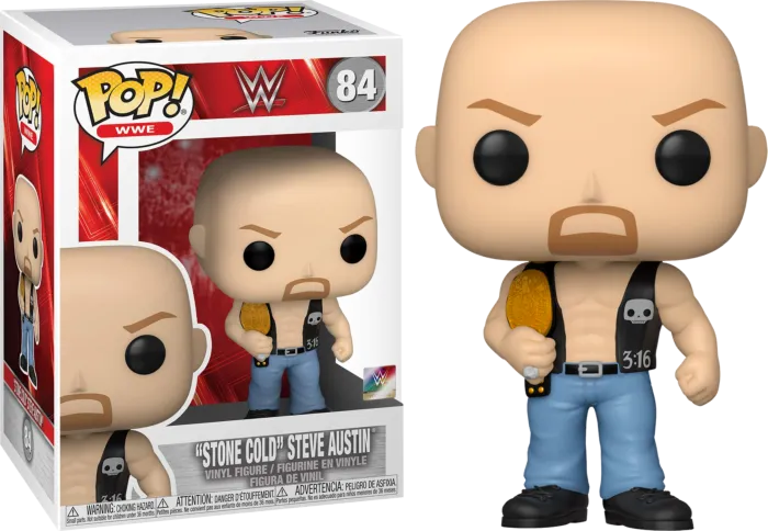 WWE Stone Cold Steve Austin with Belt Pop! Vinyl Figure #84